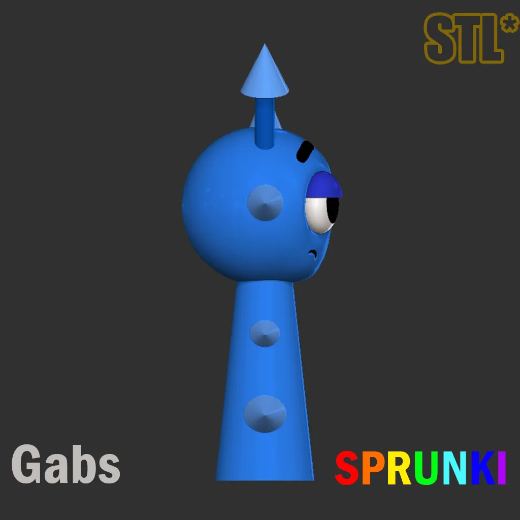 Sprunki Incredibox Gabs Sprunki STL 3D Character Fanart