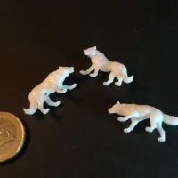 Wolf Pack - 3 Wolves - PRESUPPORTED - 32mm Scale-4