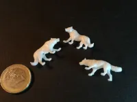 Wolf Pack - 3 Wolves - PRESUPPORTED - 32mm Scale-4