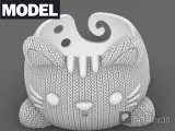 cuenco tejido de gato a crochet, 3MF, STL multipiezas-6
