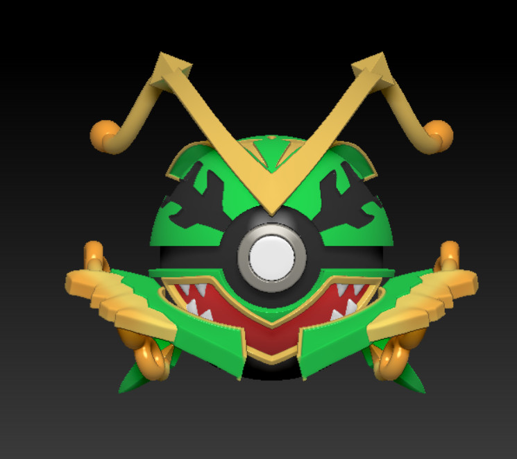 MEGA RAYQUAZA POKEBALL | 3D models download | Creality Cloud