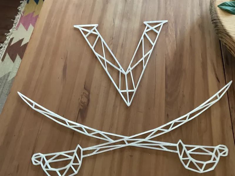 University of Virginia Saber Logo wire frame