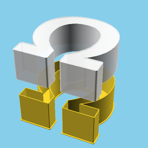 Omega symbol, nestable box (v1) | 3D models download | Creality Cloud