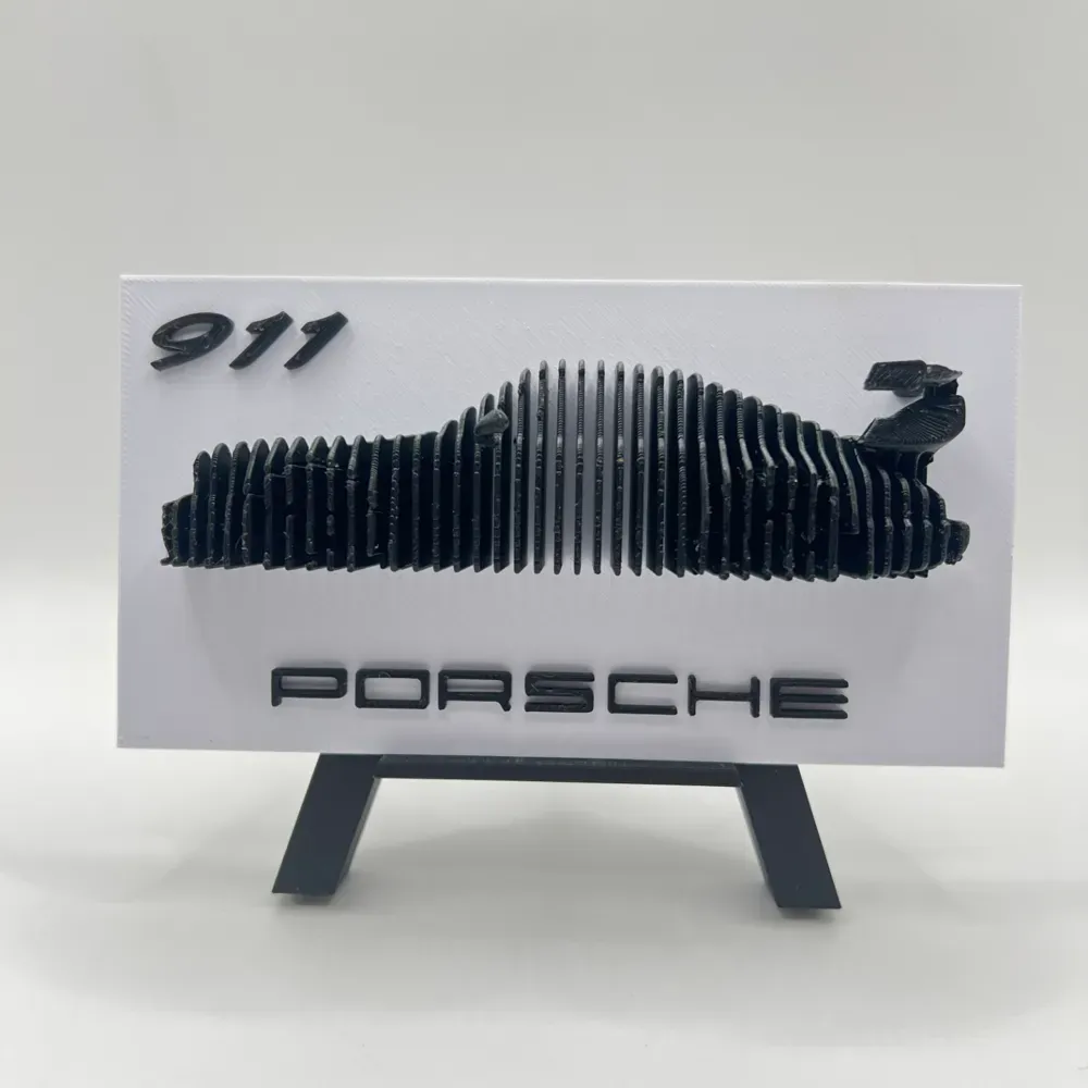 Porsche 911 3d frame art