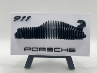 Porsche 911 3d frame art