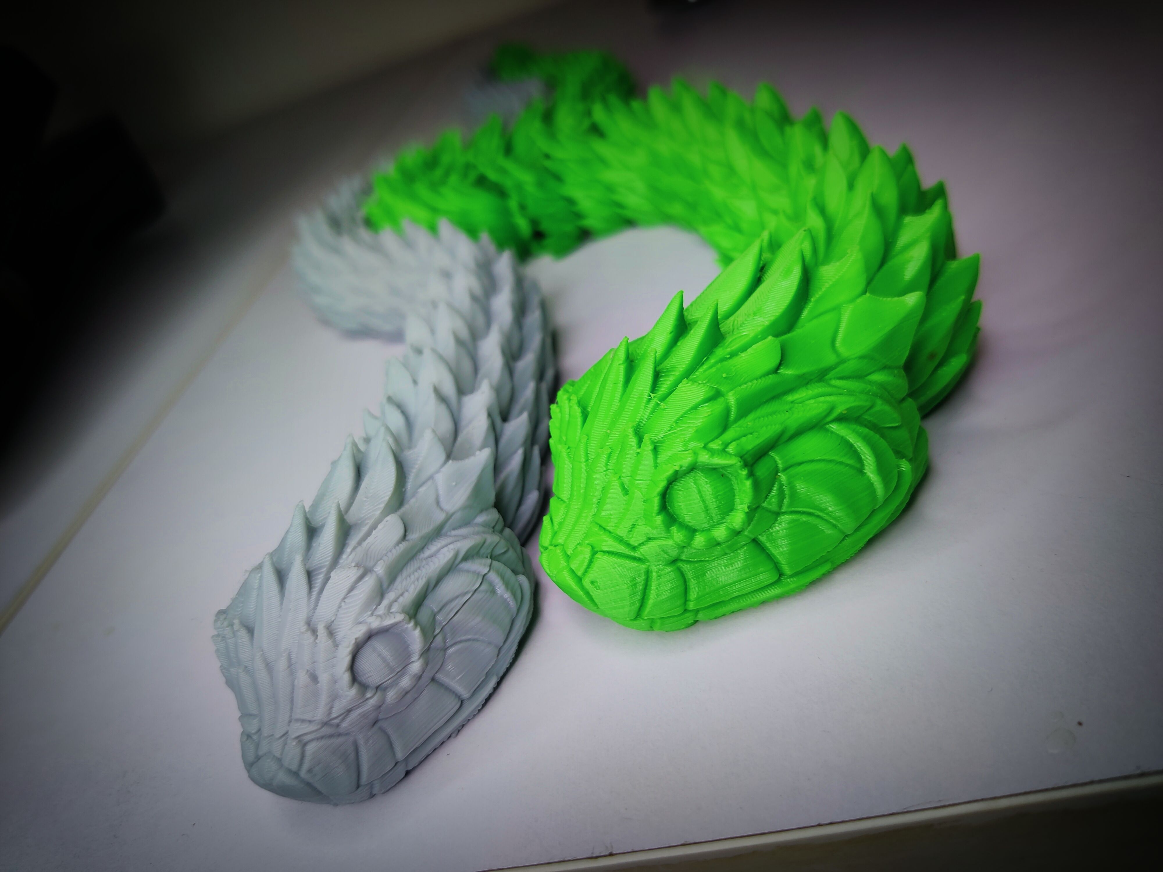 Articulated Bush Viper Toy - Dragon Snake 3D printed
