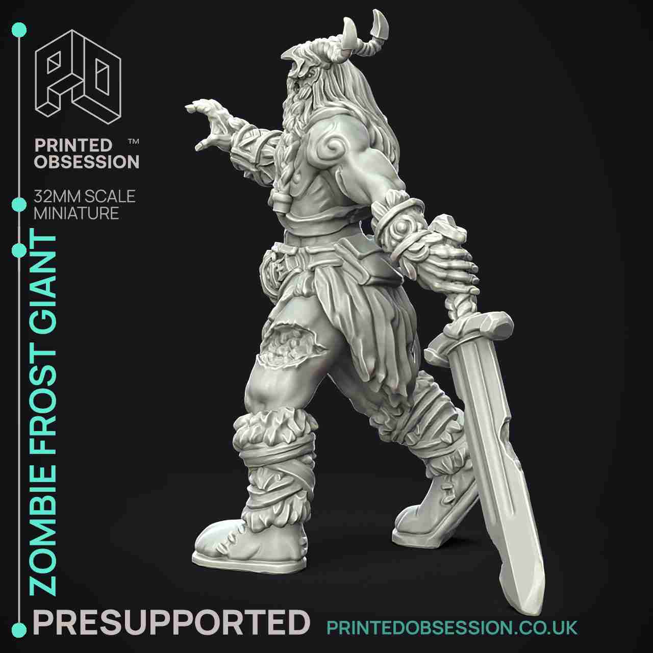 Zombie Frost Giant - Monster - PRESUPPORTED - 32mm Scale | 3D models ...