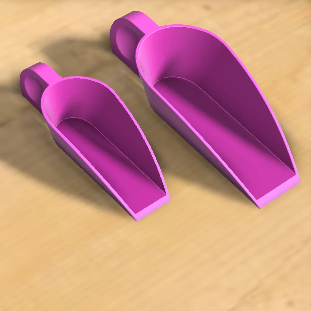 SCOOP 2 SIZES - for sensory educational play and baking aids