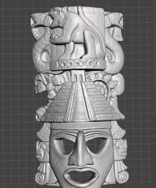 mayan aztek folk mask