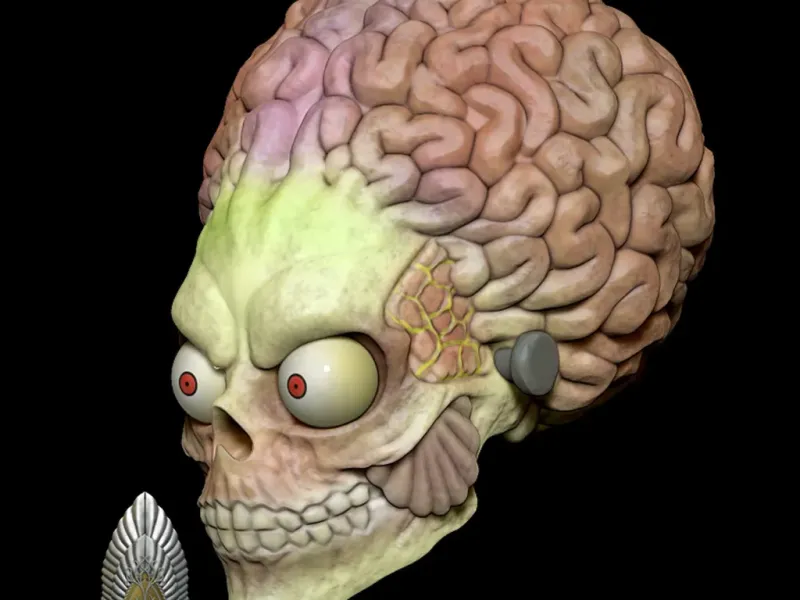Mars Attacks Alien Mask 3D DIGITAL DOWNLOAD