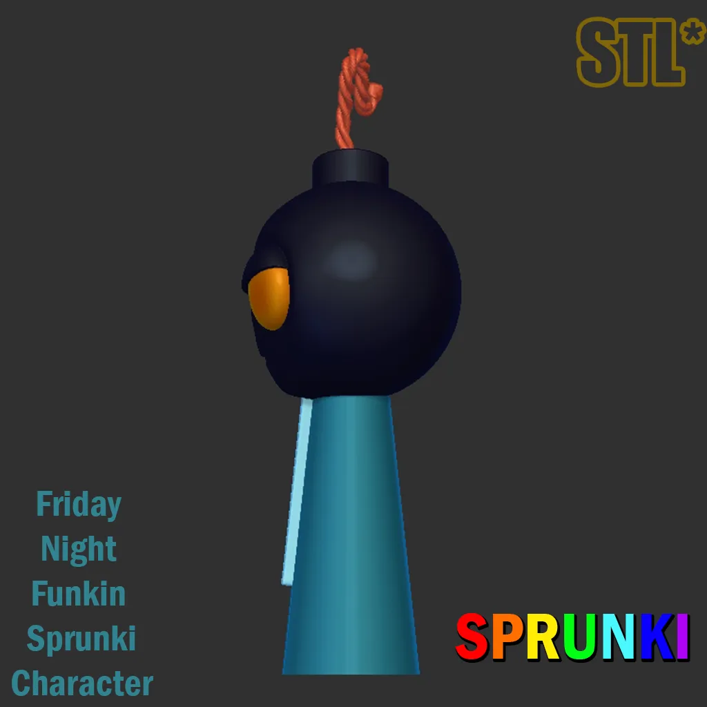 STL Sprunki Incredibox Friday Night Funkin STL 3D Character