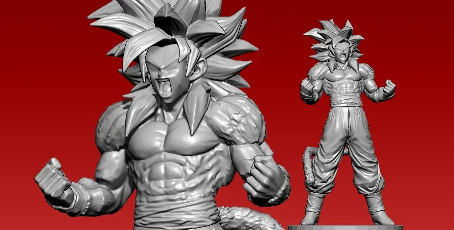 超サイヤ人4 悟空 ドラゴンボール - 置物 - 3Dプリント