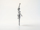 Ballerina Figurine Female Dance Statue 3D Printable-1