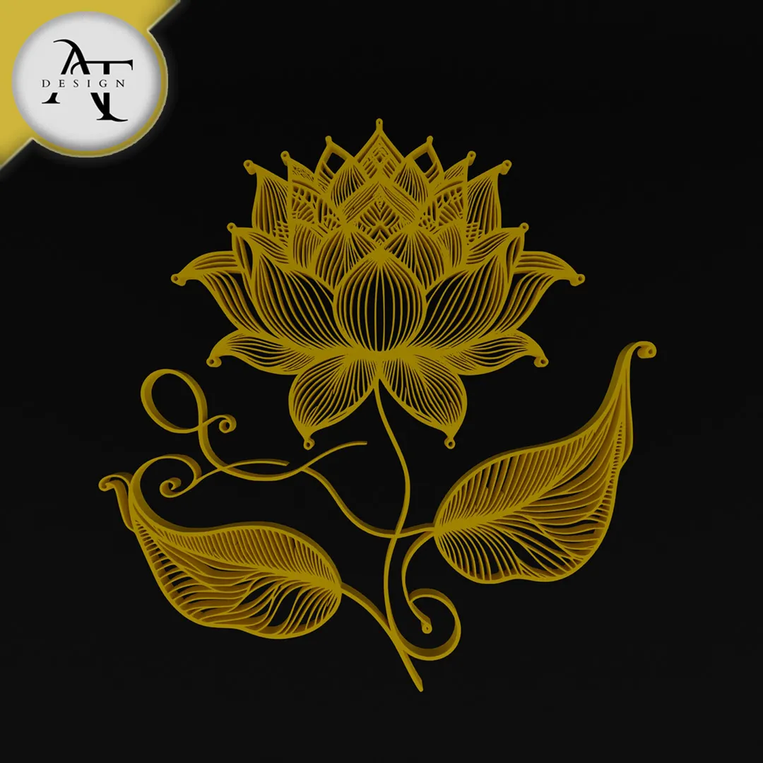 Lotus - Geometric - 2D Wall Art Decor