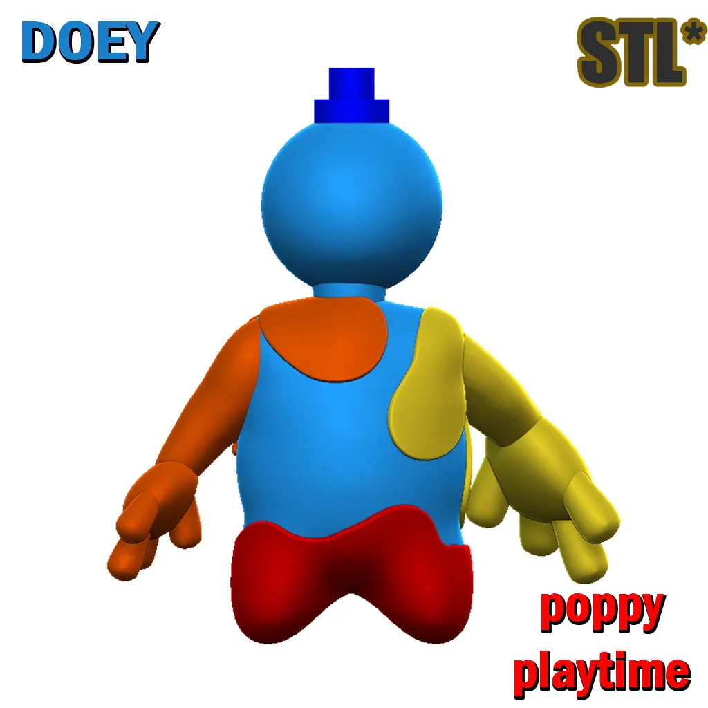 Poppy Playtime Chapter 4 Doey STL 3D Model Character Fanart