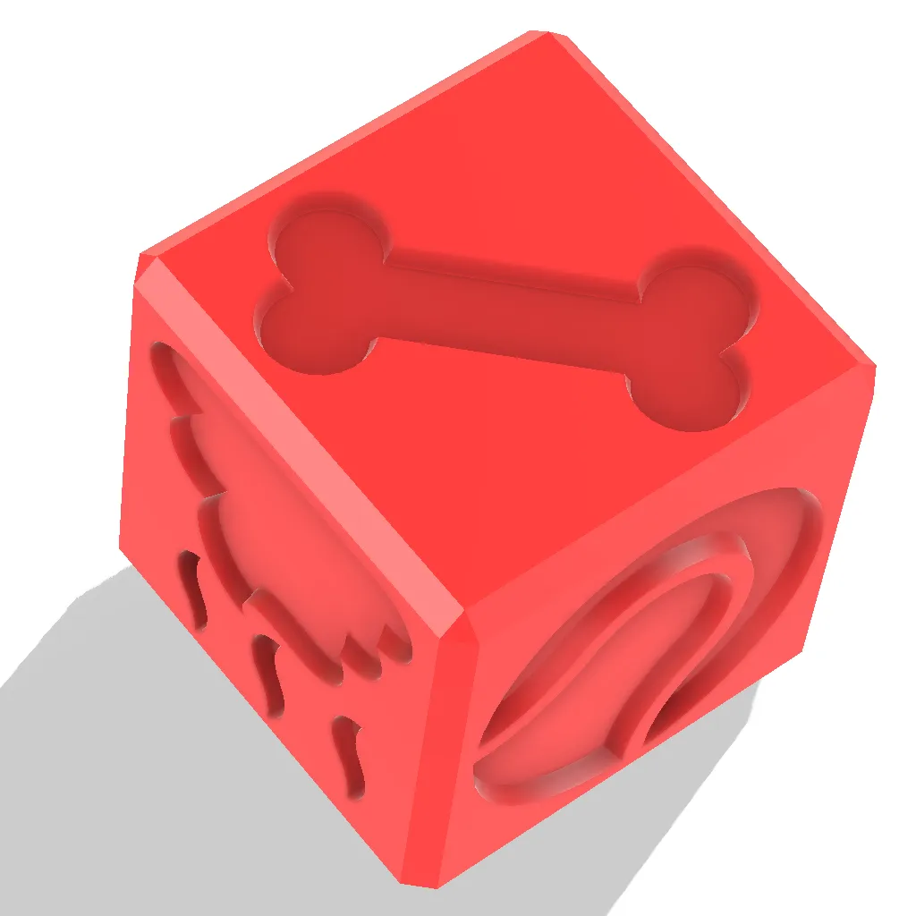 Educational Dog Stamp Cube for playdough and sensory play