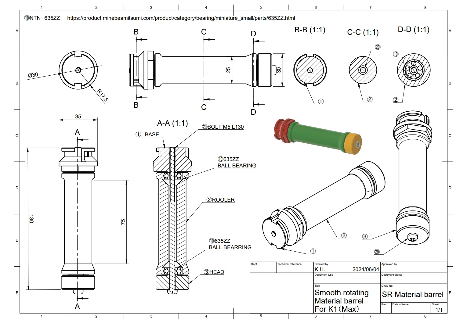 K1 max   Smooth Rotating Material Barrel Ver.1.0