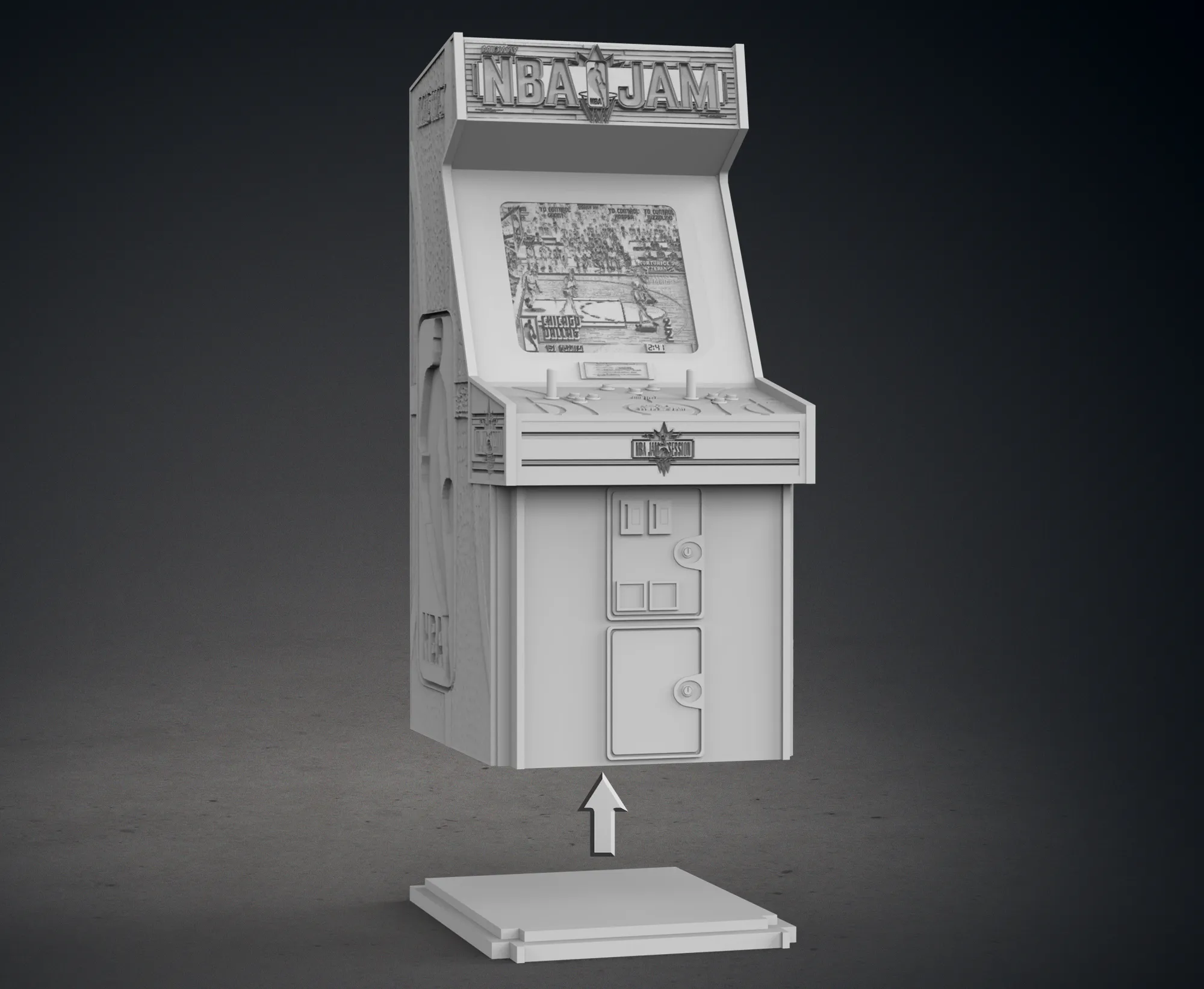 NBA Jam Arcade Gabinete con Lithophane