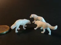 Wolf Pack - 3 Wolves - PRESUPPORTED - 32mm Scale-2
