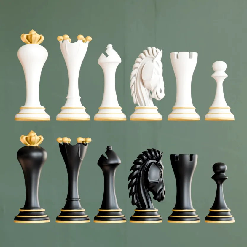 Elegant Chess Set  – Classic Luxury Staunton Style Pieces-0