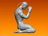 Muay thai fighter model - 3D print-2