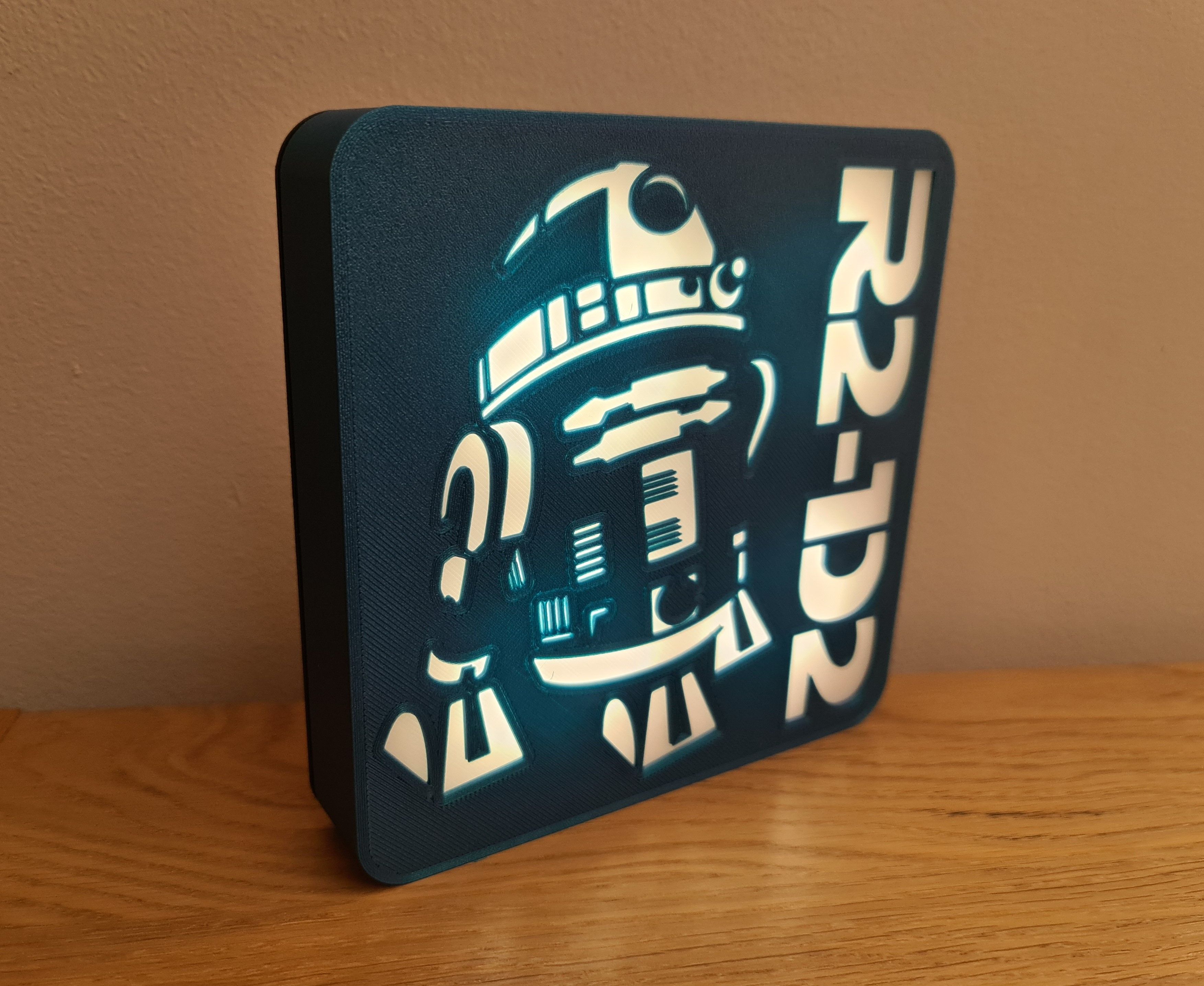 R2-D2 Star Wars Droid LED Lightbox Lamp Light Rebel Alliance | 3D ...