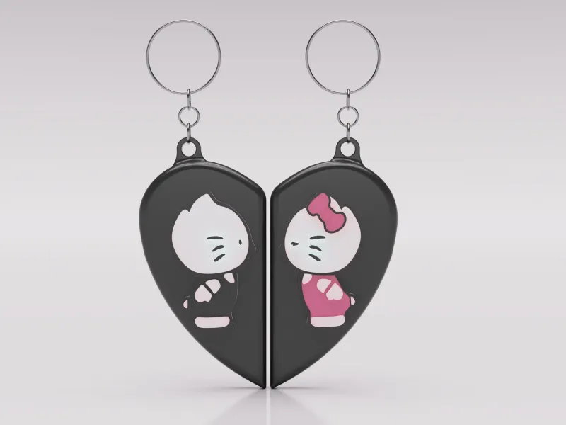 HELLO KITTY MATCHING KEYCHAINS