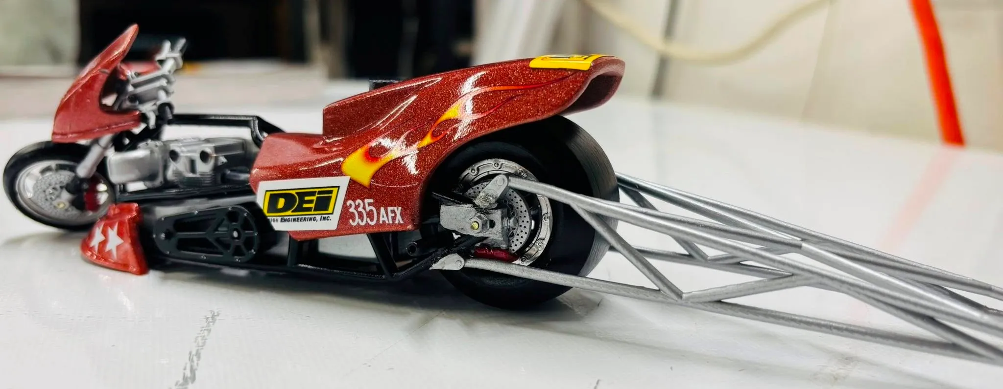 Top fuel dragster motorcycle Scale 1:25-1