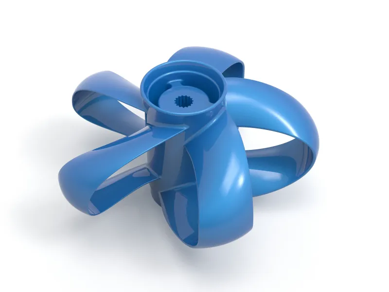Toroidal boat propeller - 5 blades