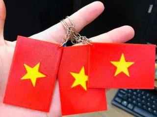 Viet Nam flag keychain