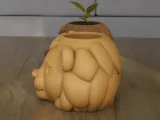 Cute Chibi Lion Planter and Desk Organizer STL 3D Model-4