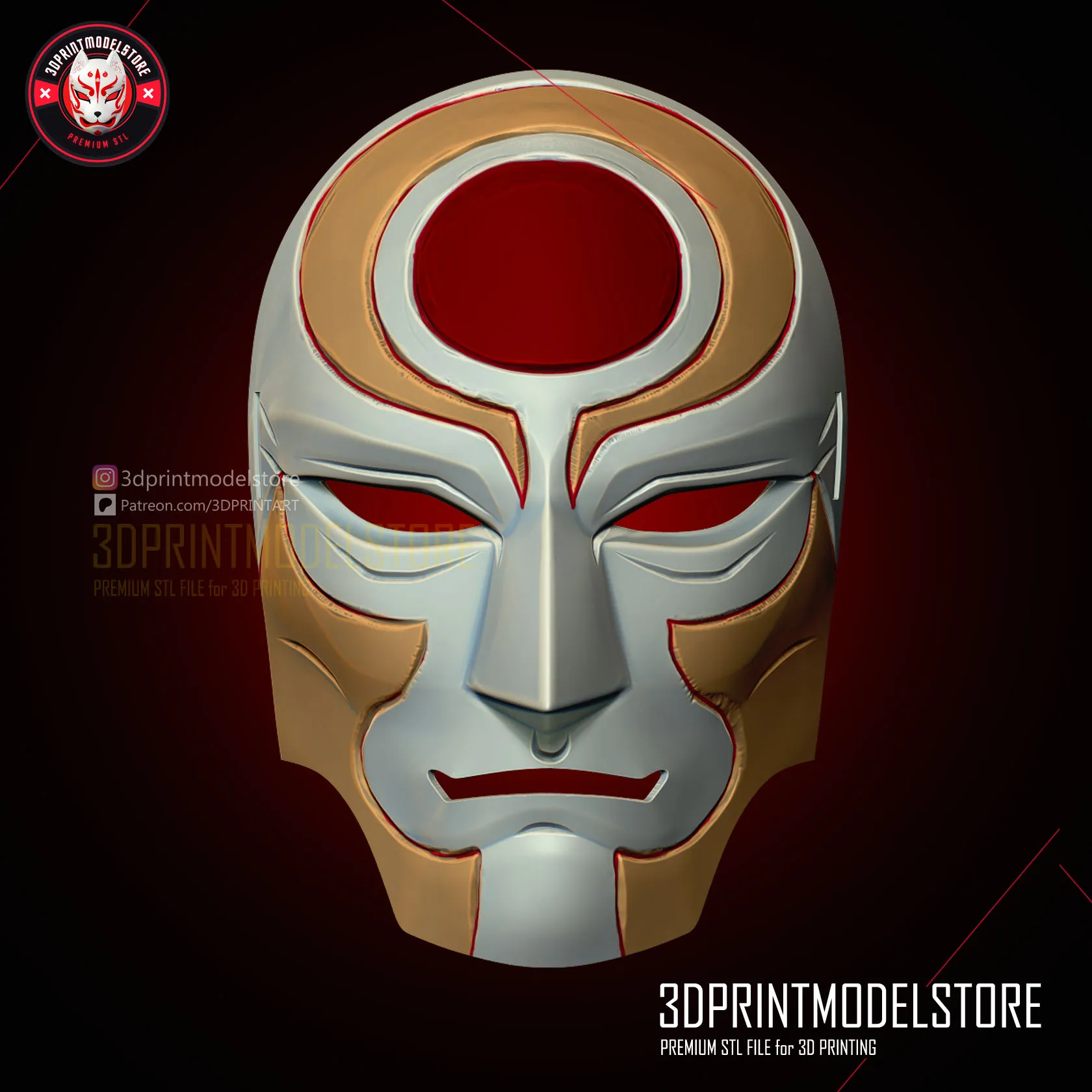 Amon Mask - Avatar Legend of Korra - Premium STL for Cosplay