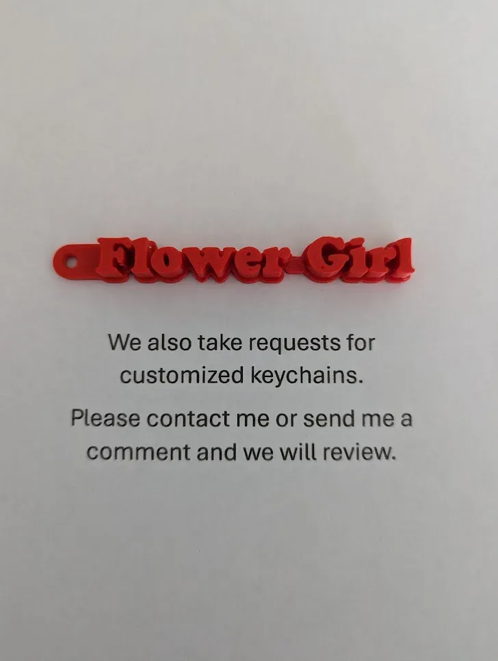 Flower Girl Keychain