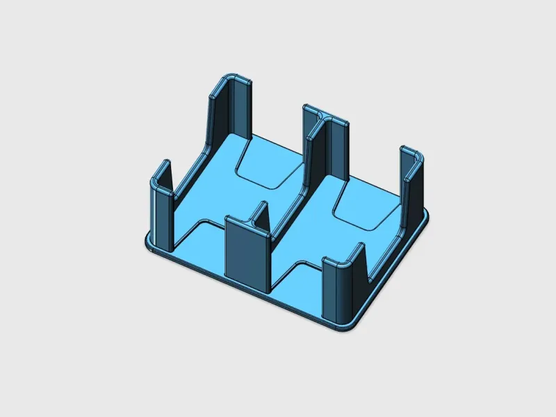 Cardgame double card holder for playing cards in two heights