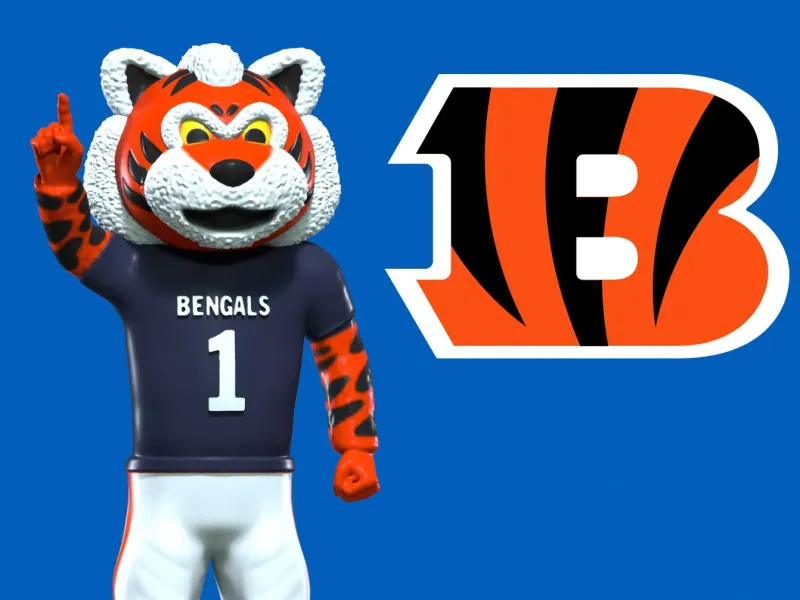 Cincinnati Bengals mascot- WHO DEY - 3D PRINT