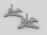 plane flight travel mini earrings-1