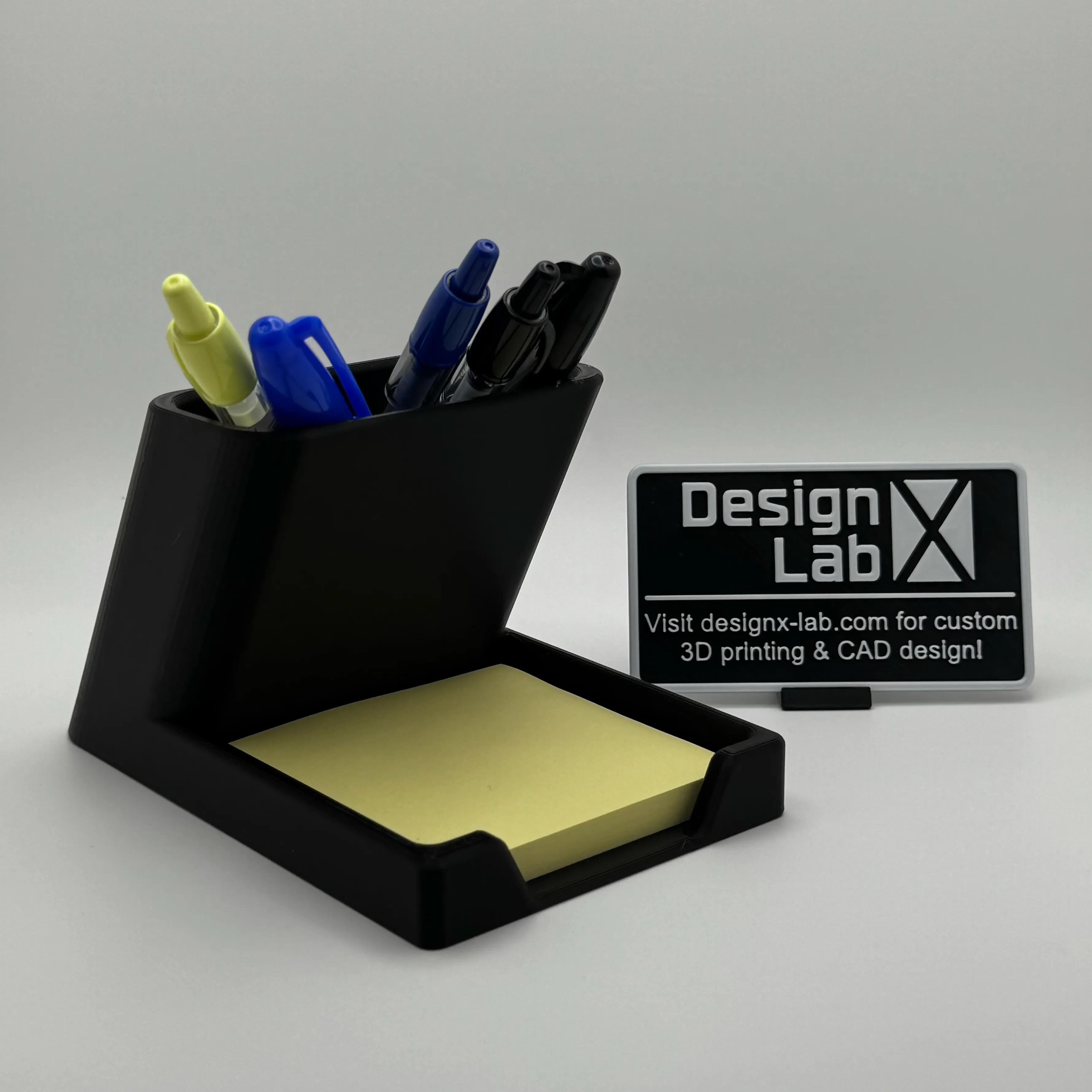 Slanted Pen and Sticky Note Holder - (designx-lab.com)