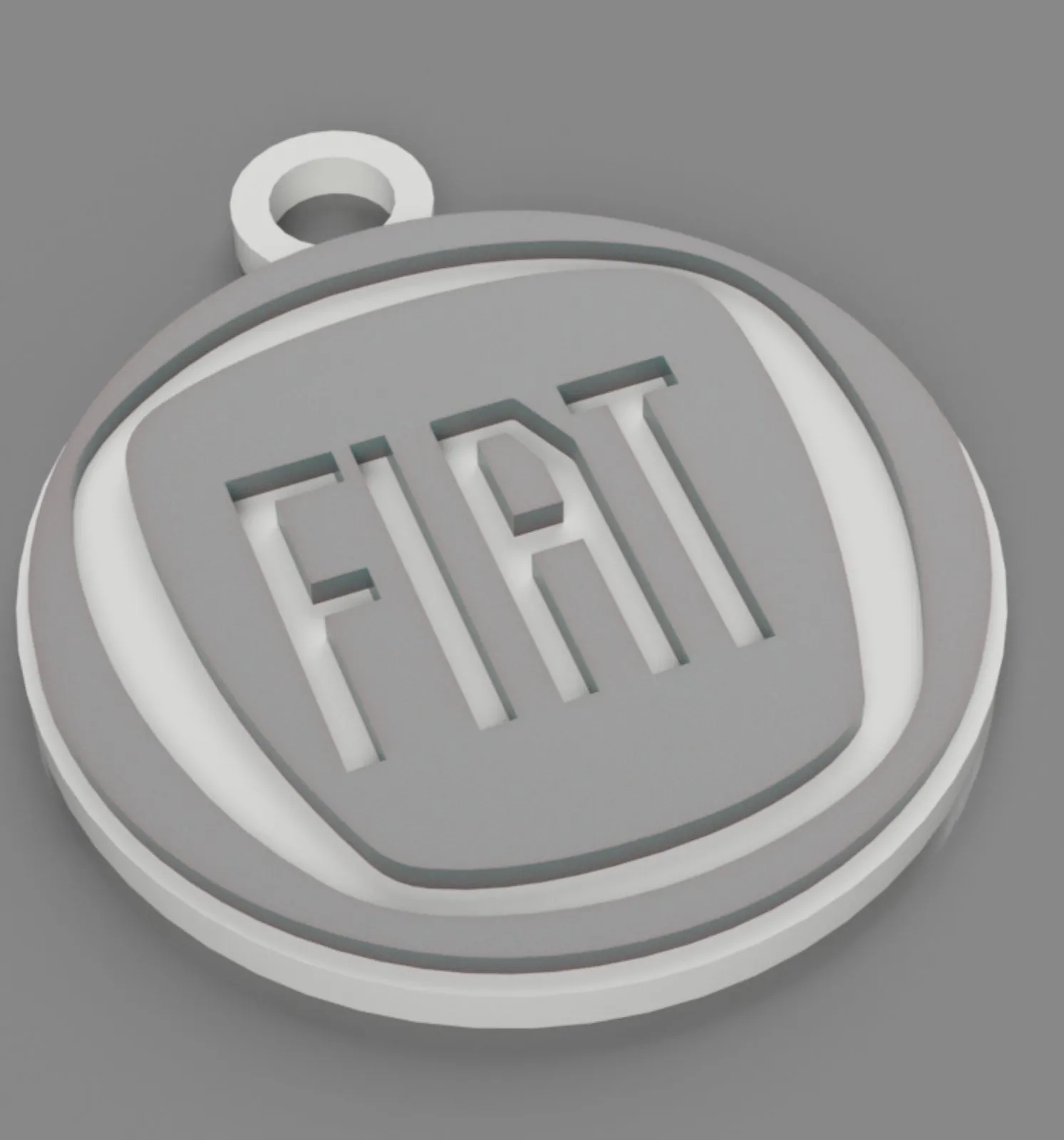 Fiat Keychain with 3D Logo