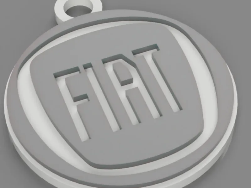 Fiat Keychain with 3D Logo