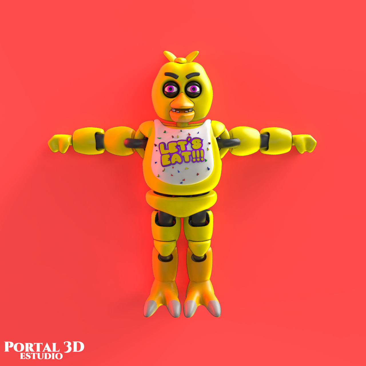 STL file Withered Chica ( FIVE NIGHTS AT FREDDY'S / FNAF