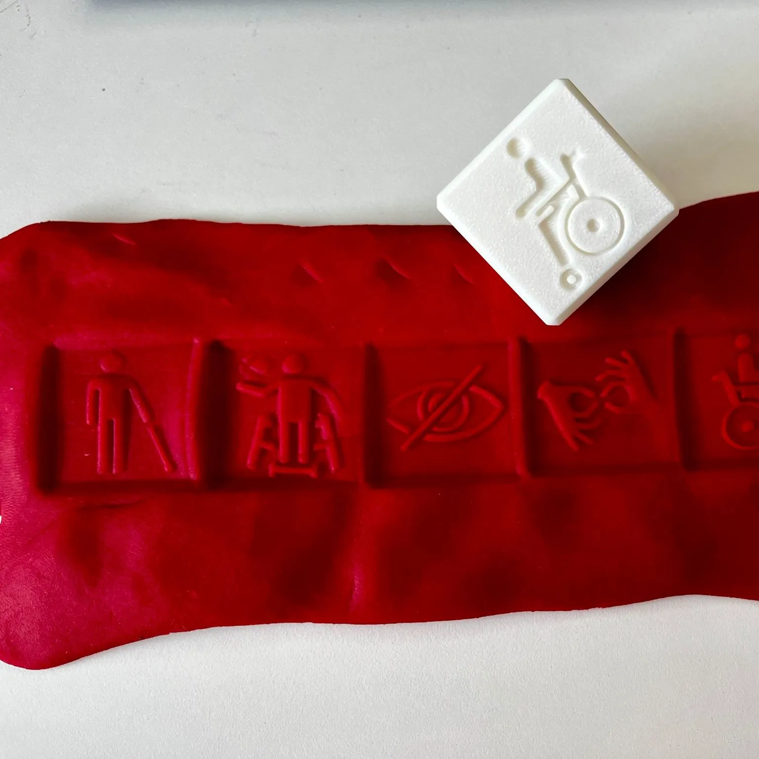 Play trays and cube for sensory play - physically Impaired