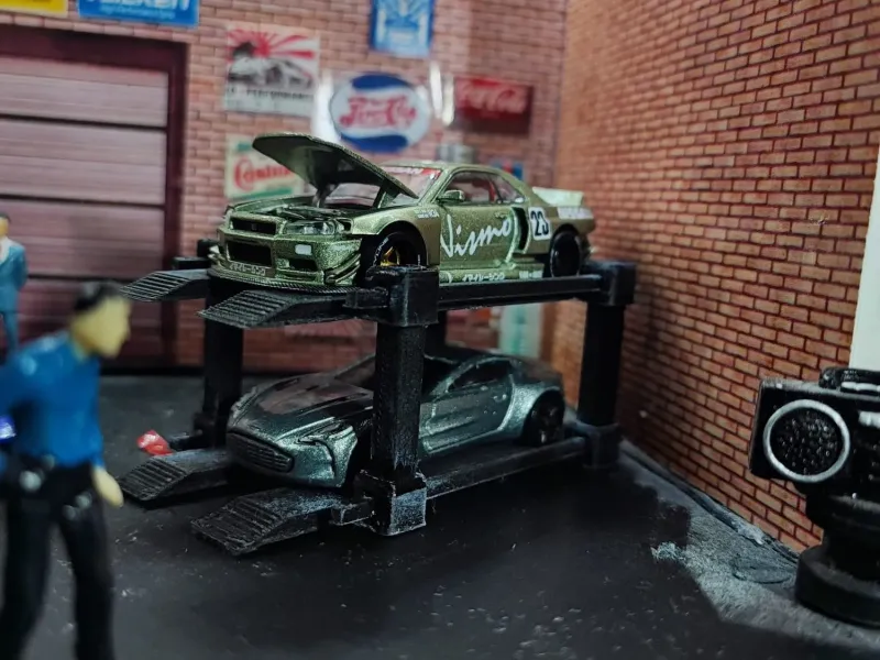 Hot Wheels car stand car lift 1/64