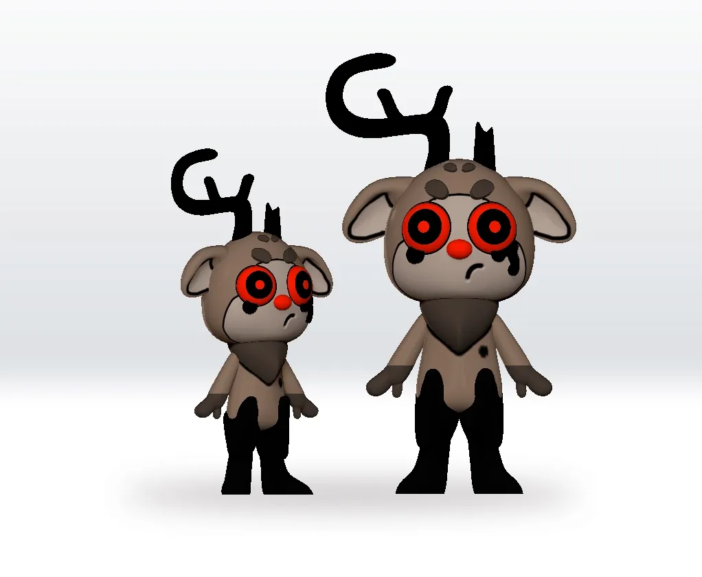 Dandy's World Twisted Rudie STL 3D Model Character Fanart