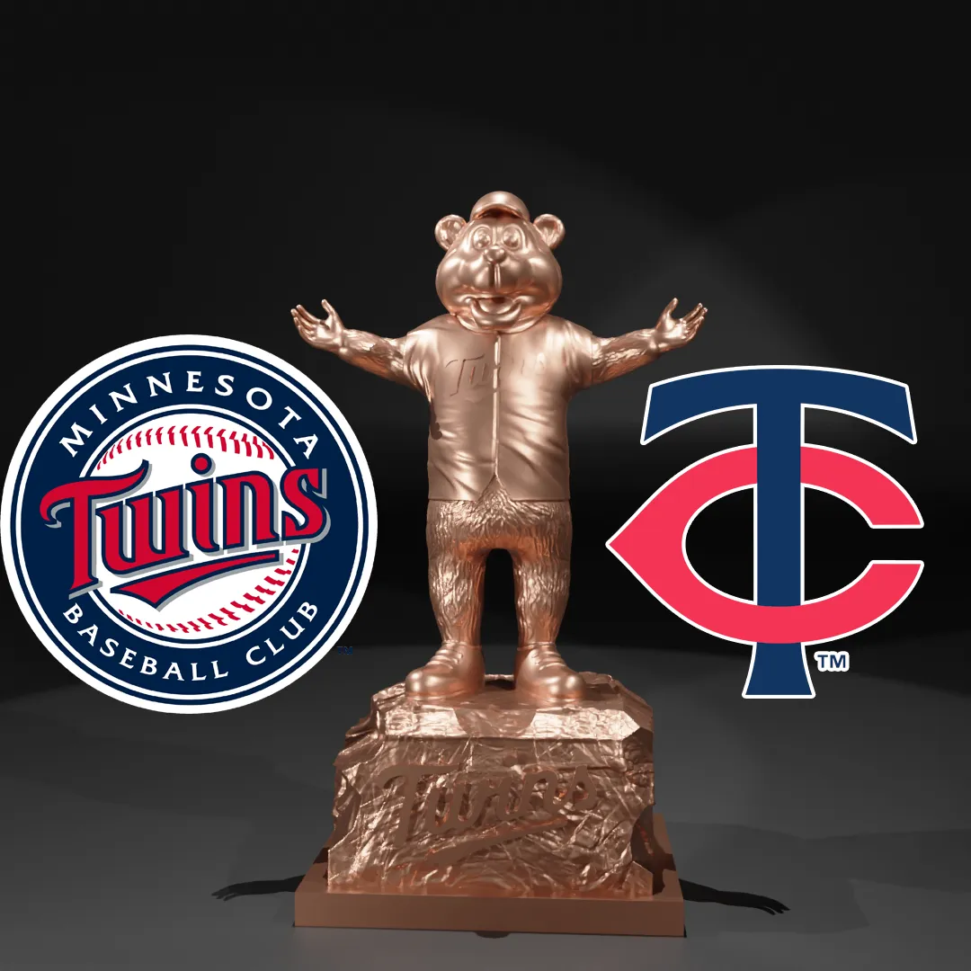 MLB - ESTATUA DE LA MASCOTA DE LOS MINNESOTA TWINS - IMPRESIÓN 3D