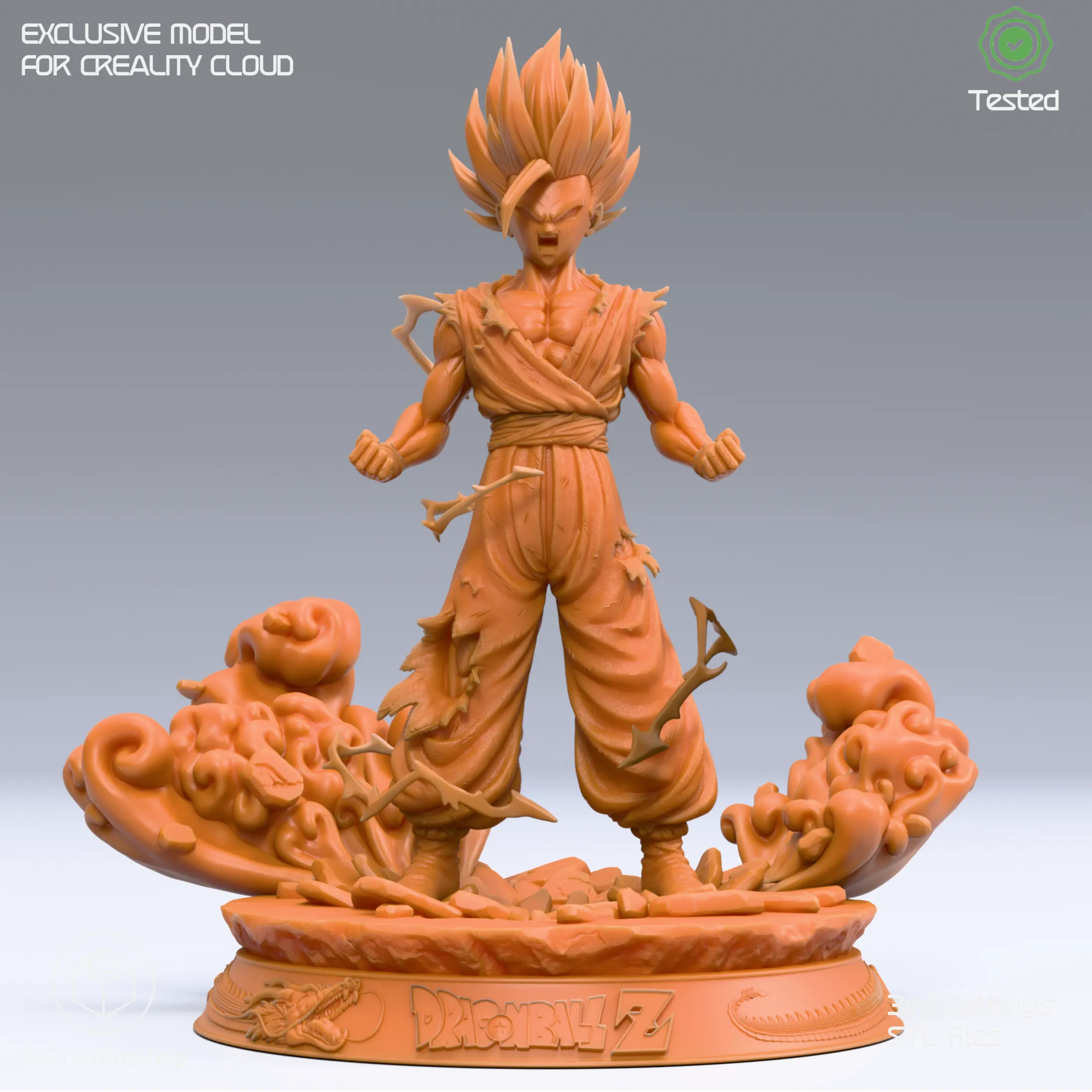 ⚡ Gohan SSJ 2 Dragon Ball Fan Art – 3D Printable Sculpture
