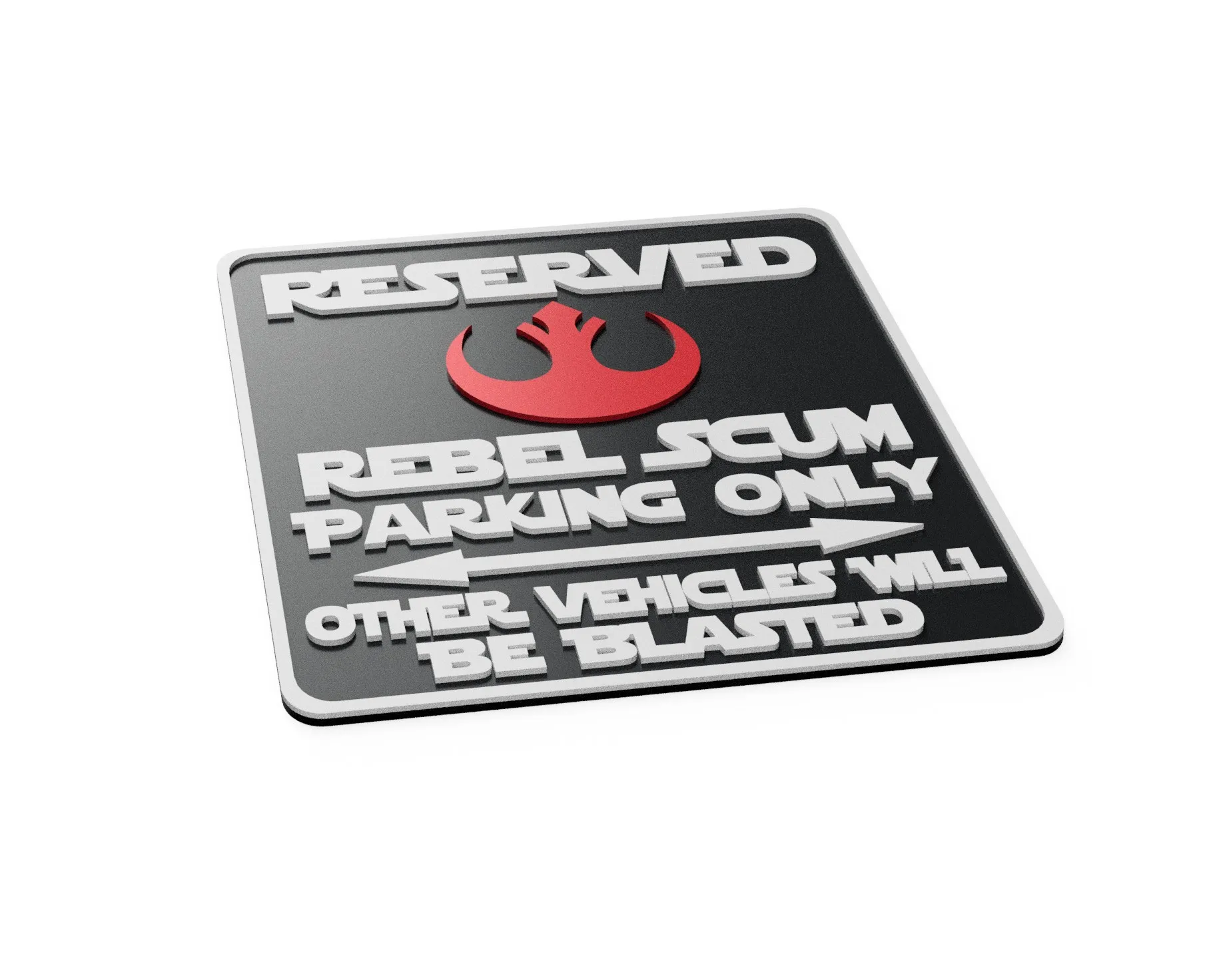 Предупреждающий знак "Альянс повстанцев-отморозков" Star Wars Fun Parking Warning Sign