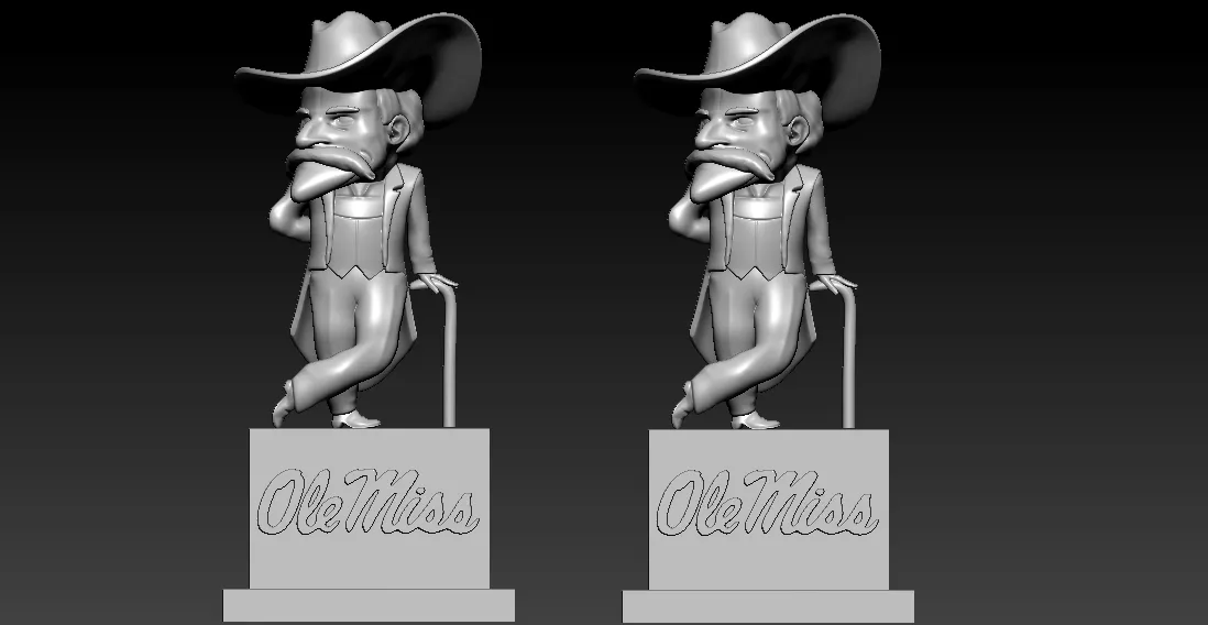 NCAA - Colonel Reb mascot - Ole Miss Rebels 1 - 3d print