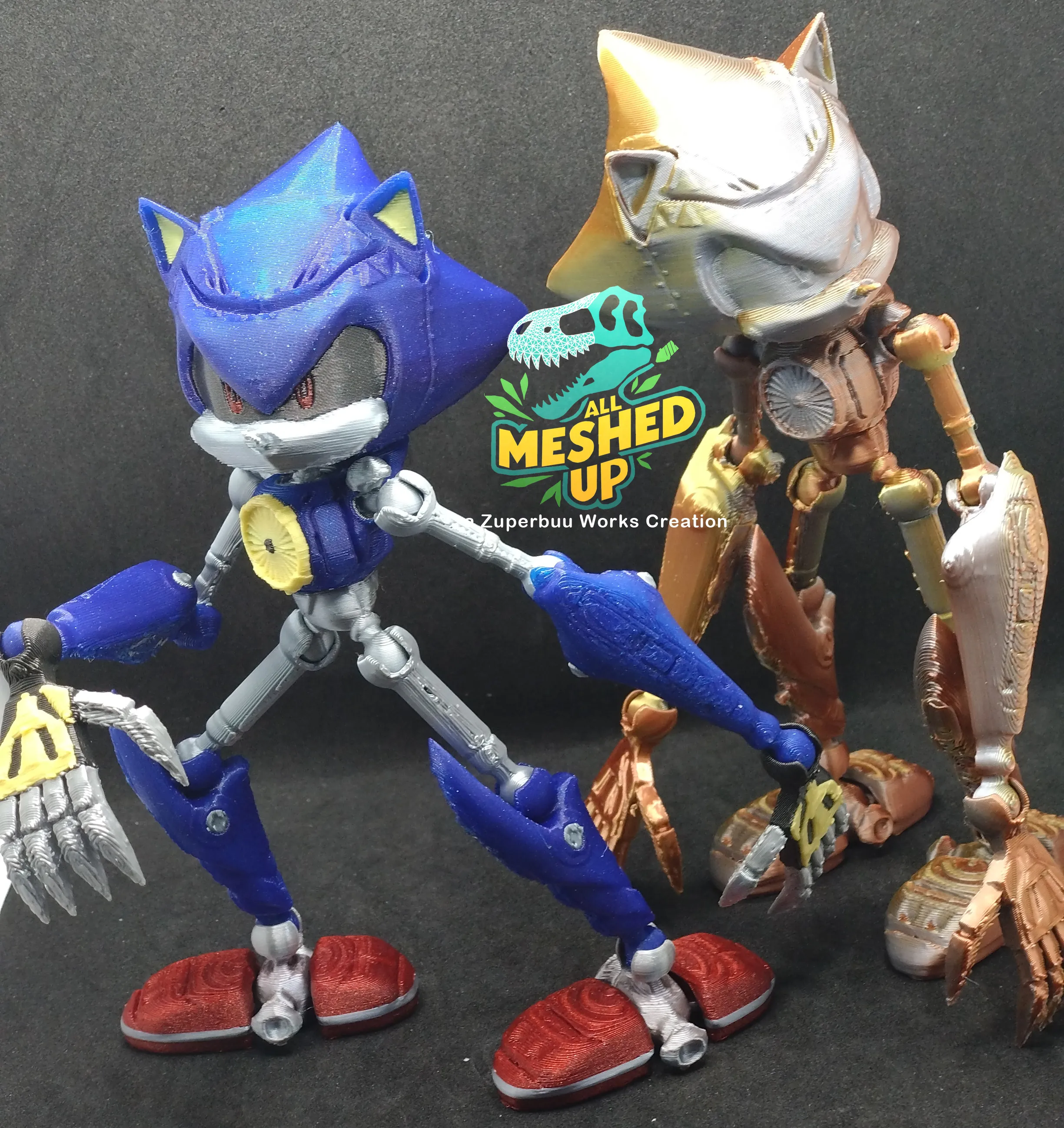 Jouet Sonic en métal articulé