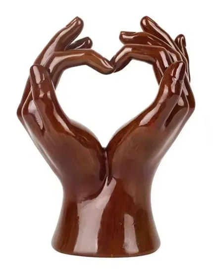 Escultura de gesto de corazón, mano abstracta de amor en resina - Impresión 3D