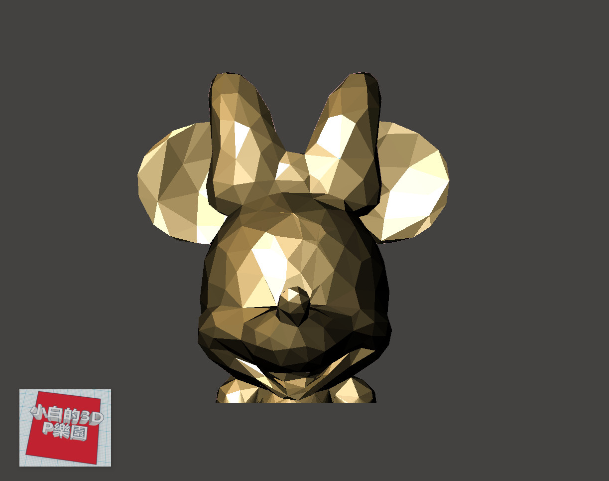 Low-Poly 3D Model - Minnie Mouse 低面數-米妮